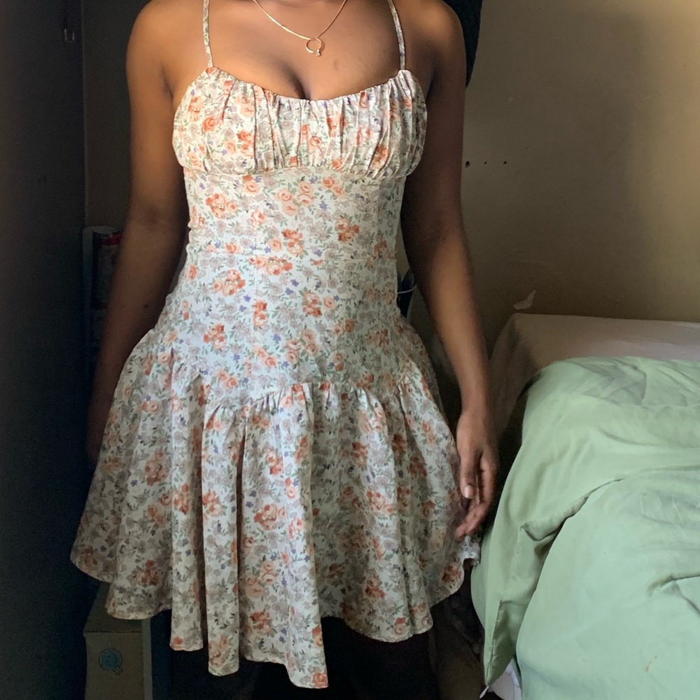 Shein Floral Ruffle Dress